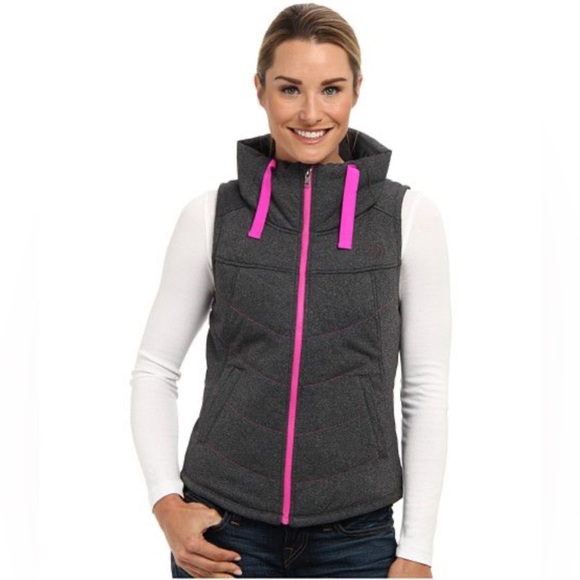 The North Face Jackets & Blazers - The North Face Women's Gray Vest with Pink Accents